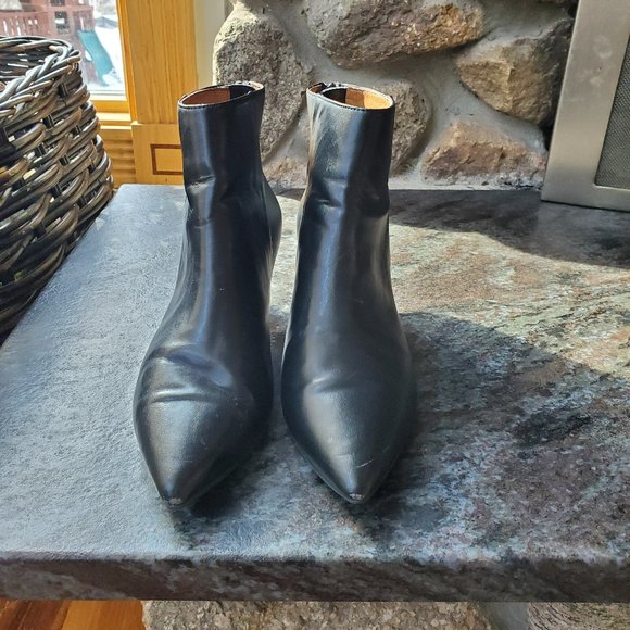 14th & Union Black Faux Leather Ankle Booties Size 6.5M - Picture 3 of 16